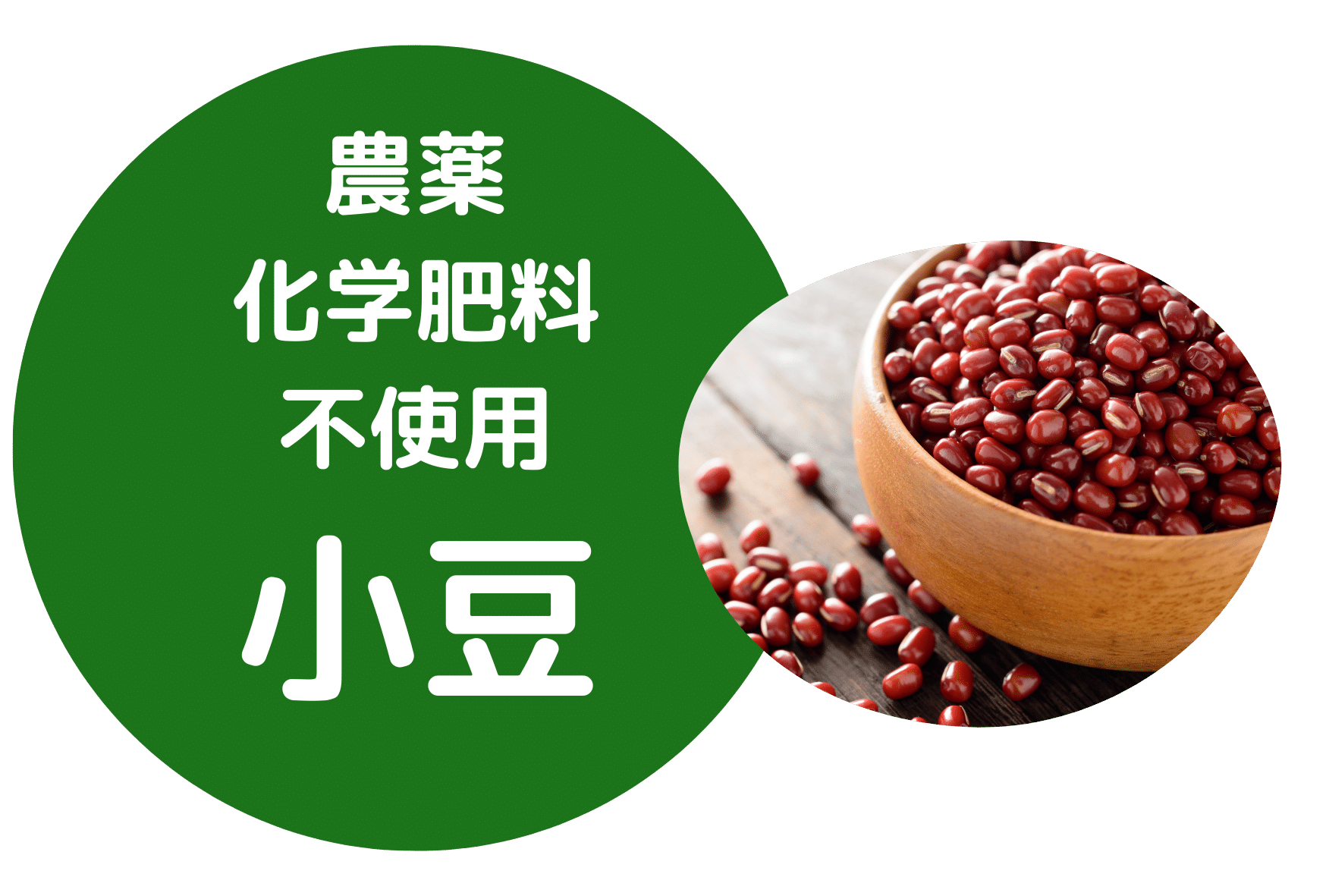 無農薬無化学肥料の小豆